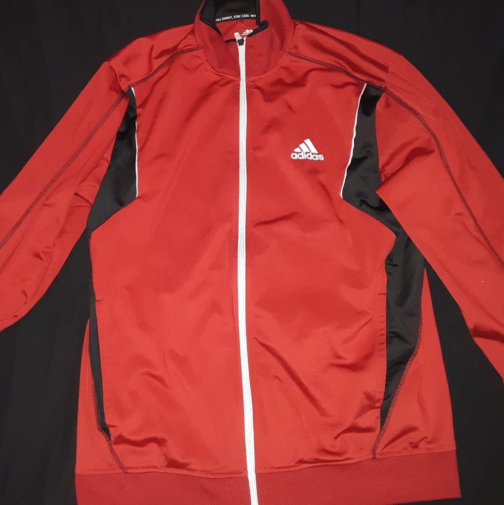 red addidas jackey
